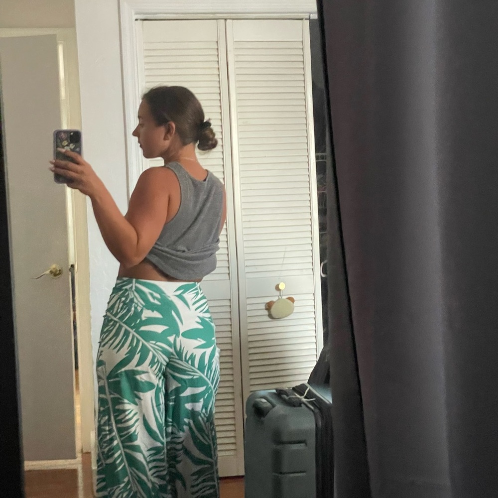 Floral flare pants
